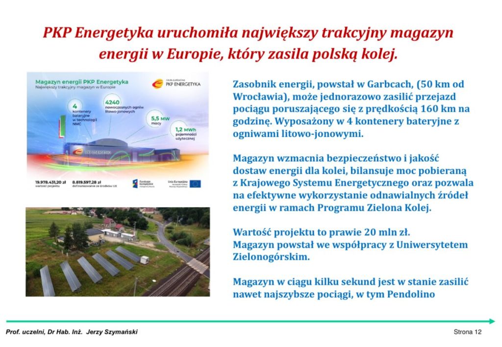 Trakcyjny magazyn energii PKP Energetyki w Garbcach