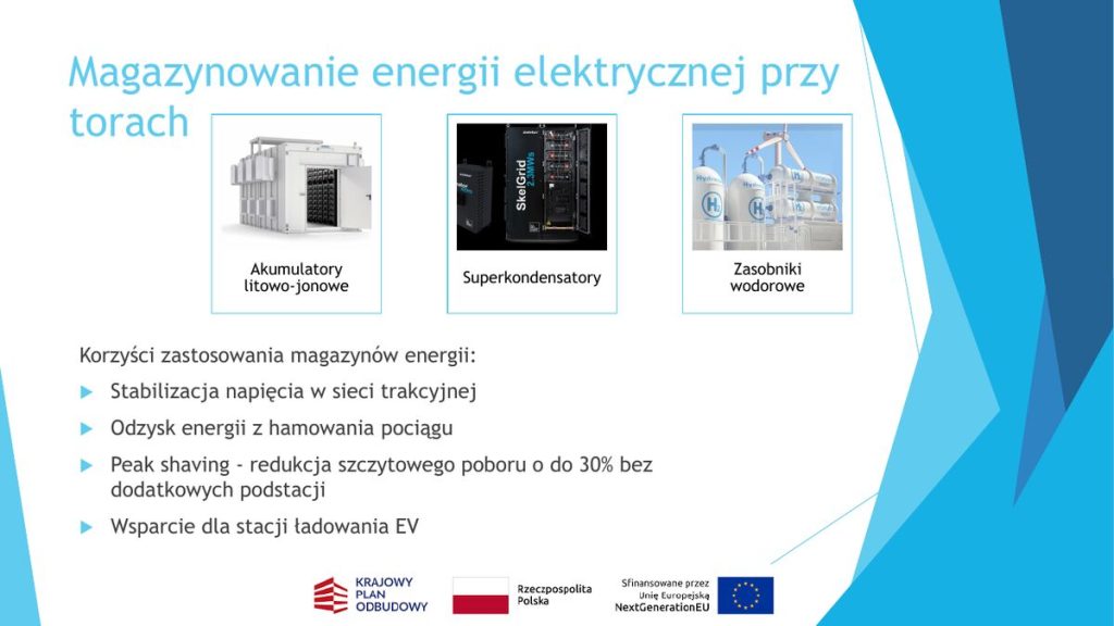 Magazynowanie energii elektrycznej przy torach – trzy technologie
