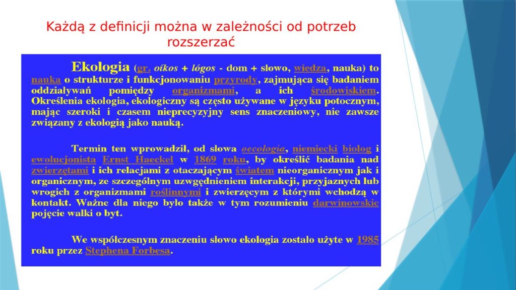 Rozszerzanie definicji w zależności od potrzeb