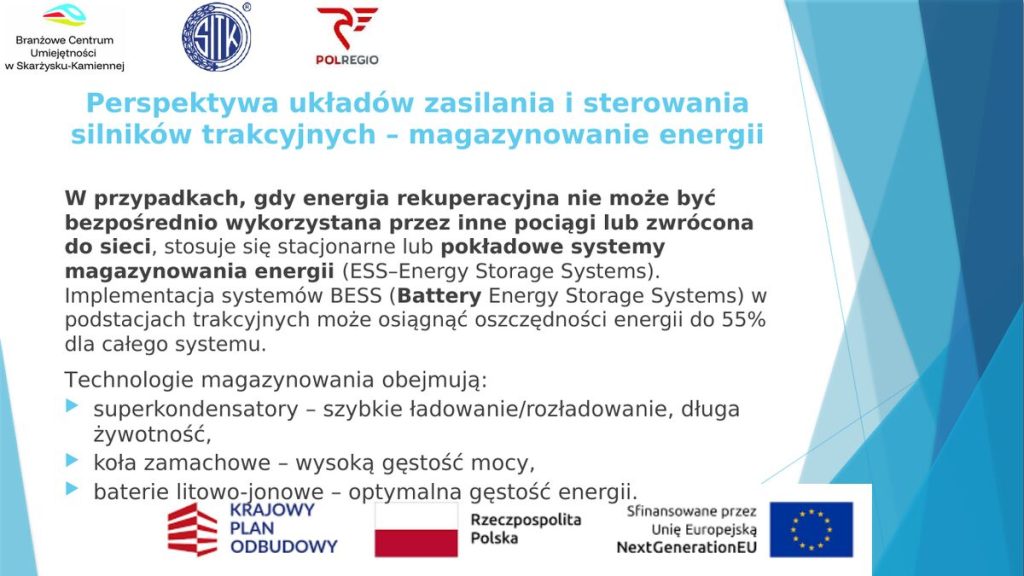 Systemy magazynowania energii w podstacjach trakcyjnych