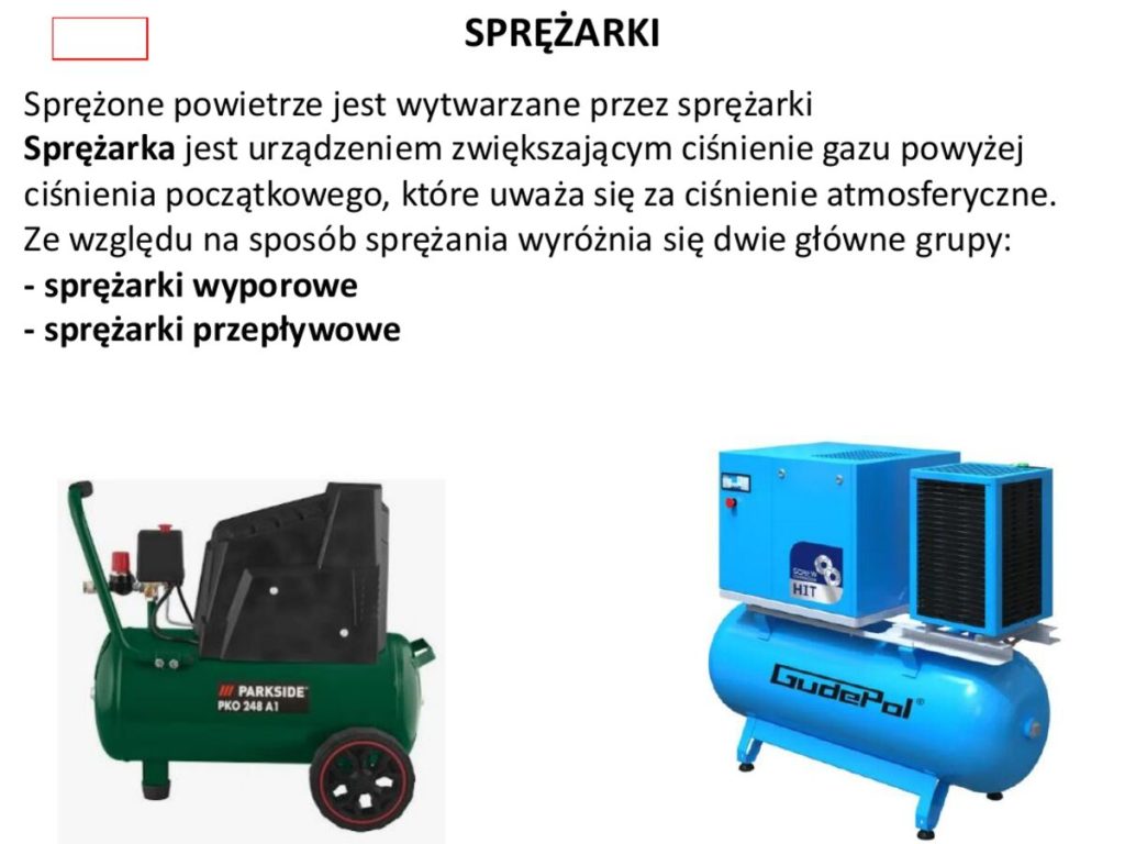 Sprężarki – urządzenia wytwarzające sprężone powietrze